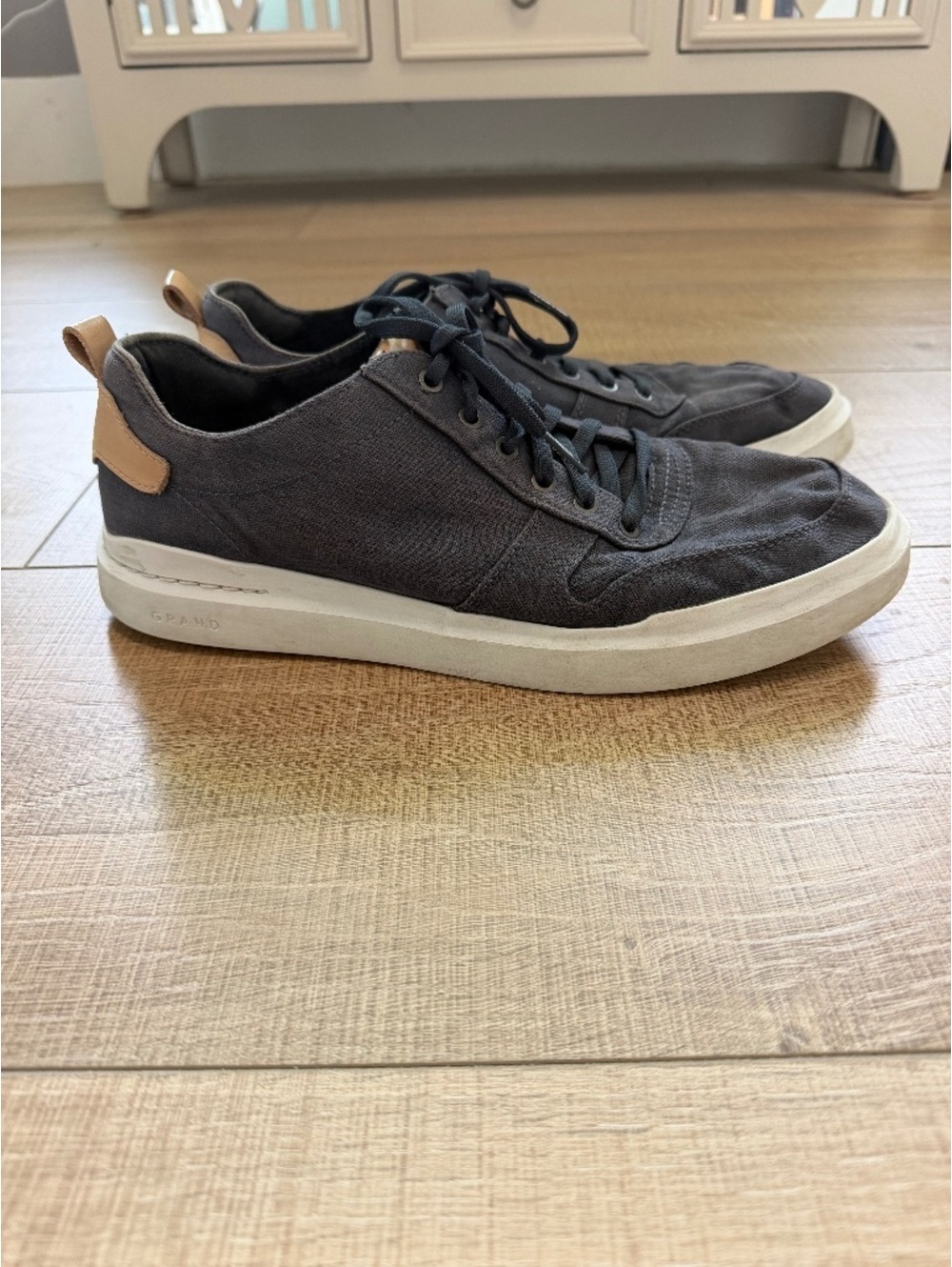 Cole Haan GrandOS Grey Canvas Low Top Sneakers Men's 11.5